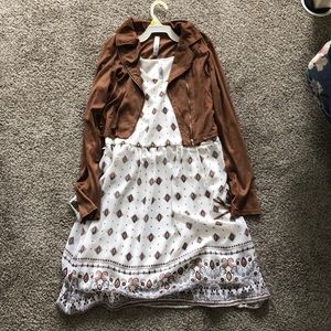 Girls dress +cardigan